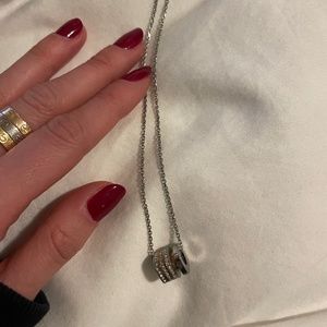 Swarovski hint mixed metal silver crystal necklace